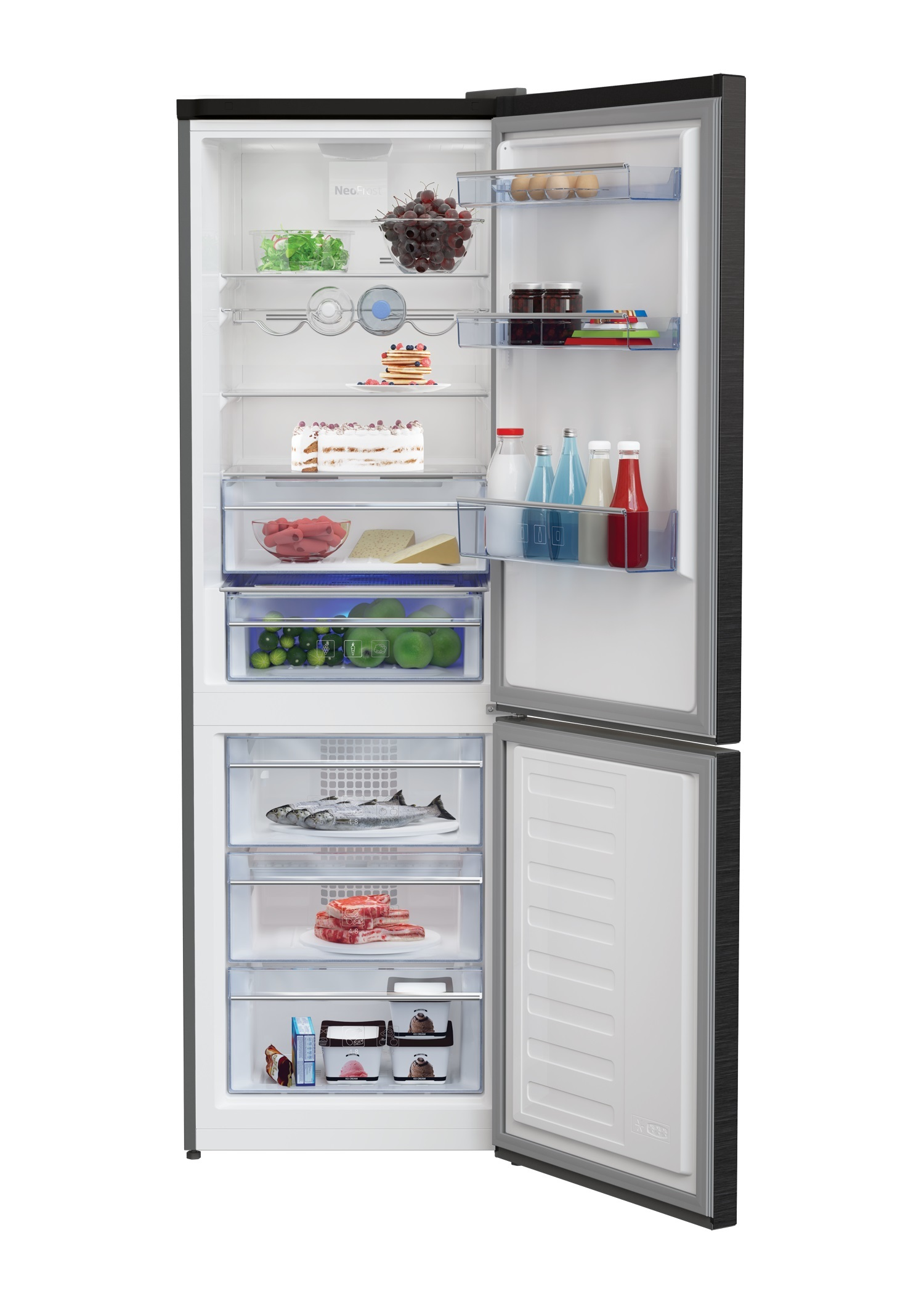 Beko RCNA366E40LZXR fridge-freezer Freestanding – image 3