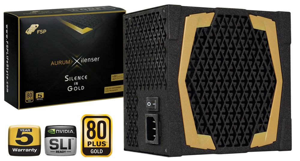 FSP Aurum Xilenser 400 power supply unit 400 W 24-pin ATX ATX Black image 4