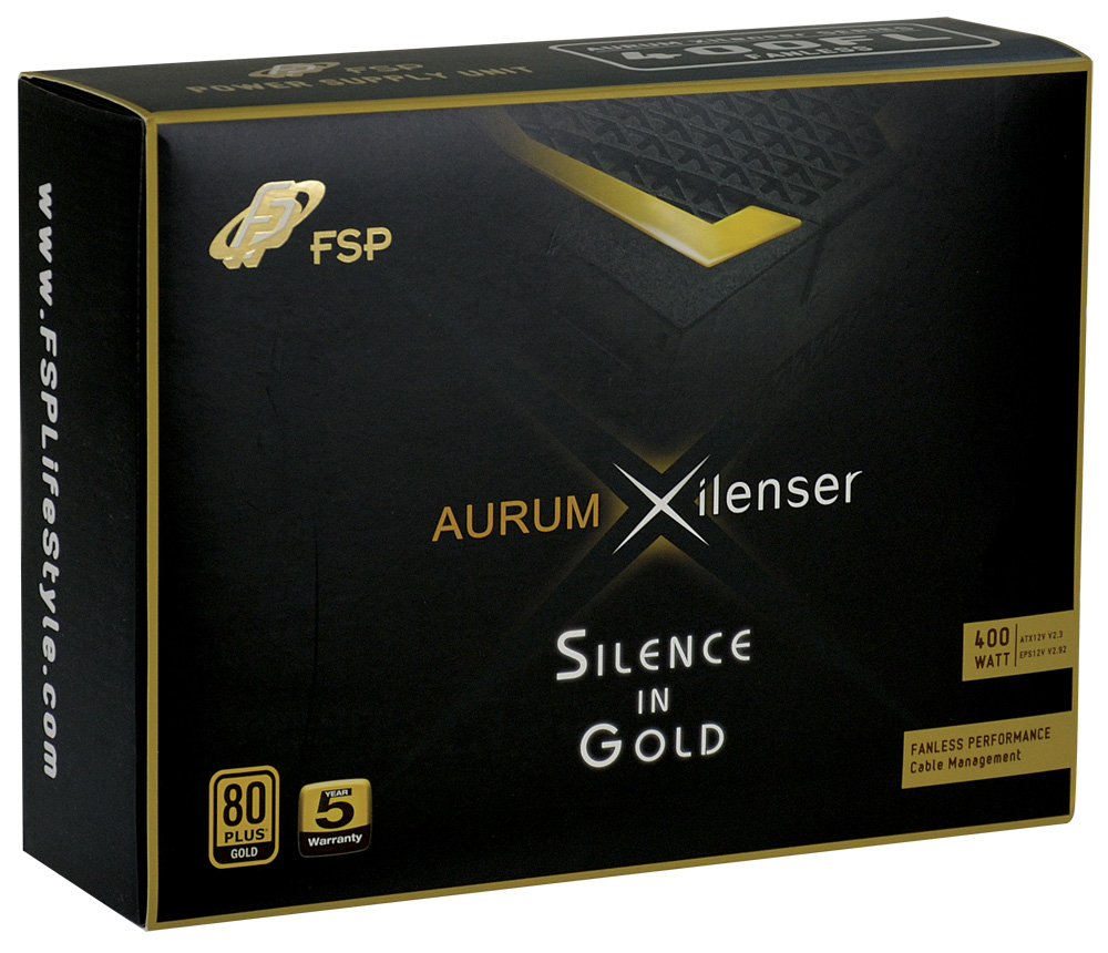 FSP Aurum Xilenser 400 power supply unit 400 W 24-pin ATX ATX Black image 3
