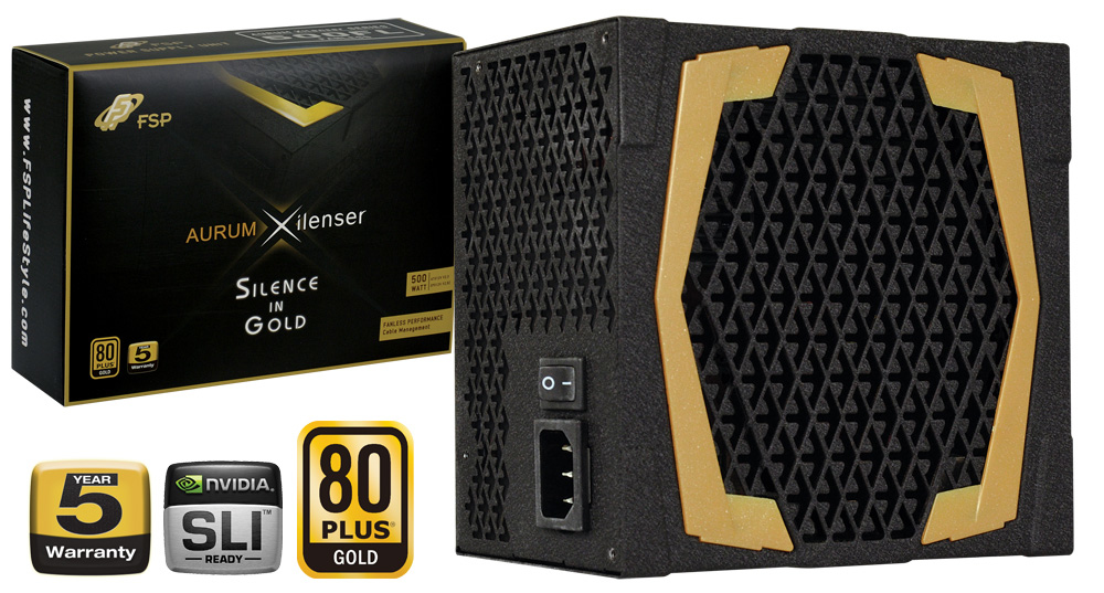 FSP Aurum Xilenser 500 power supply unit 500 W 24-pin ATX ATX Black image 4