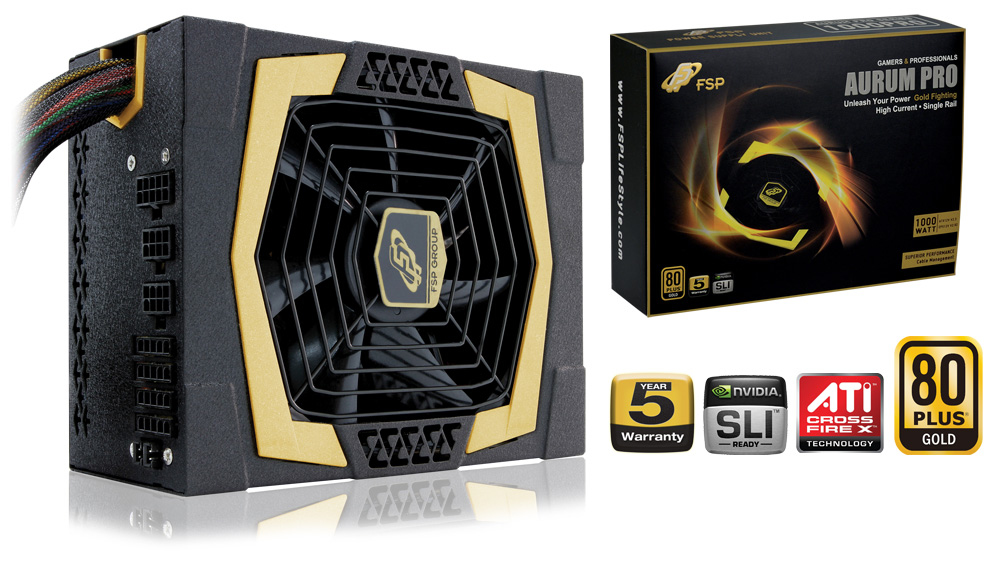 FSP Aurum Pro 1000 power supply unit 1000 W 24-pin ATX ATX Black image 4