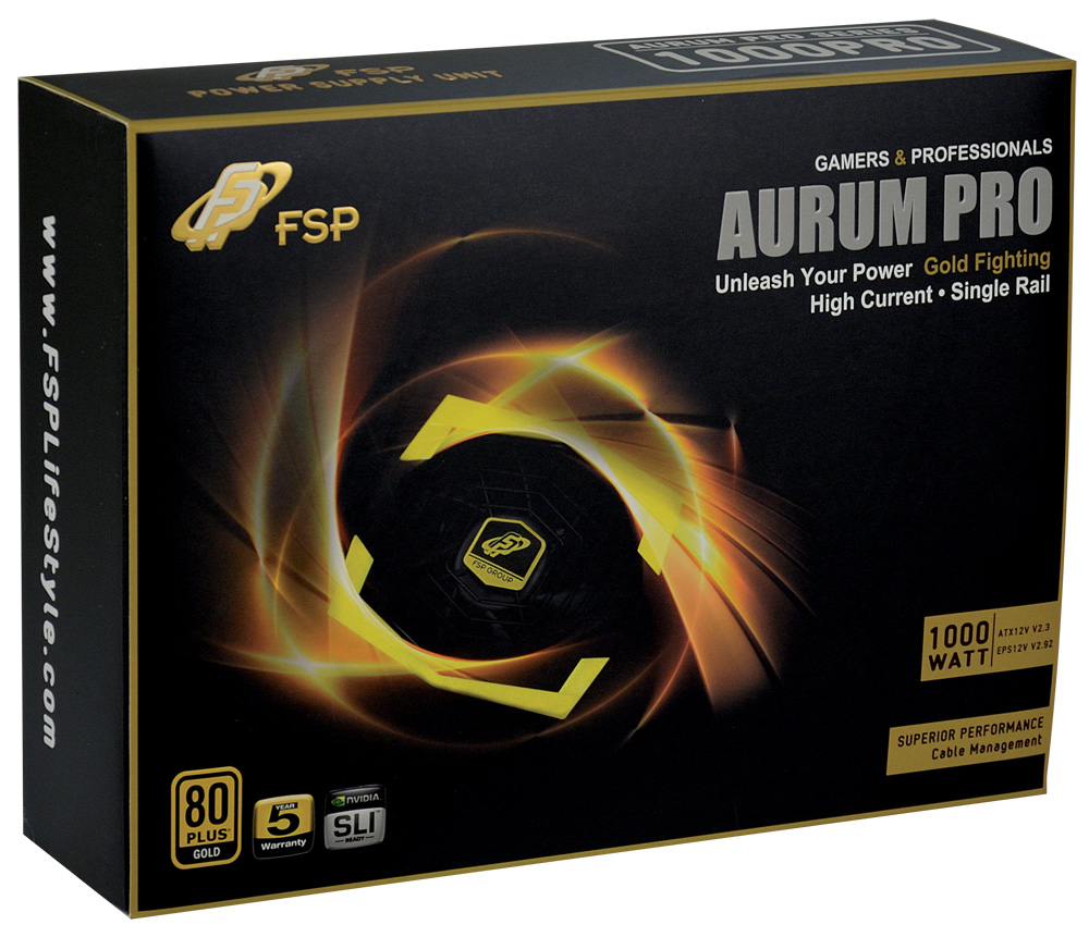 FSP Aurum Pro 1000 power supply unit 1000 W 24-pin ATX ATX Black image 3
