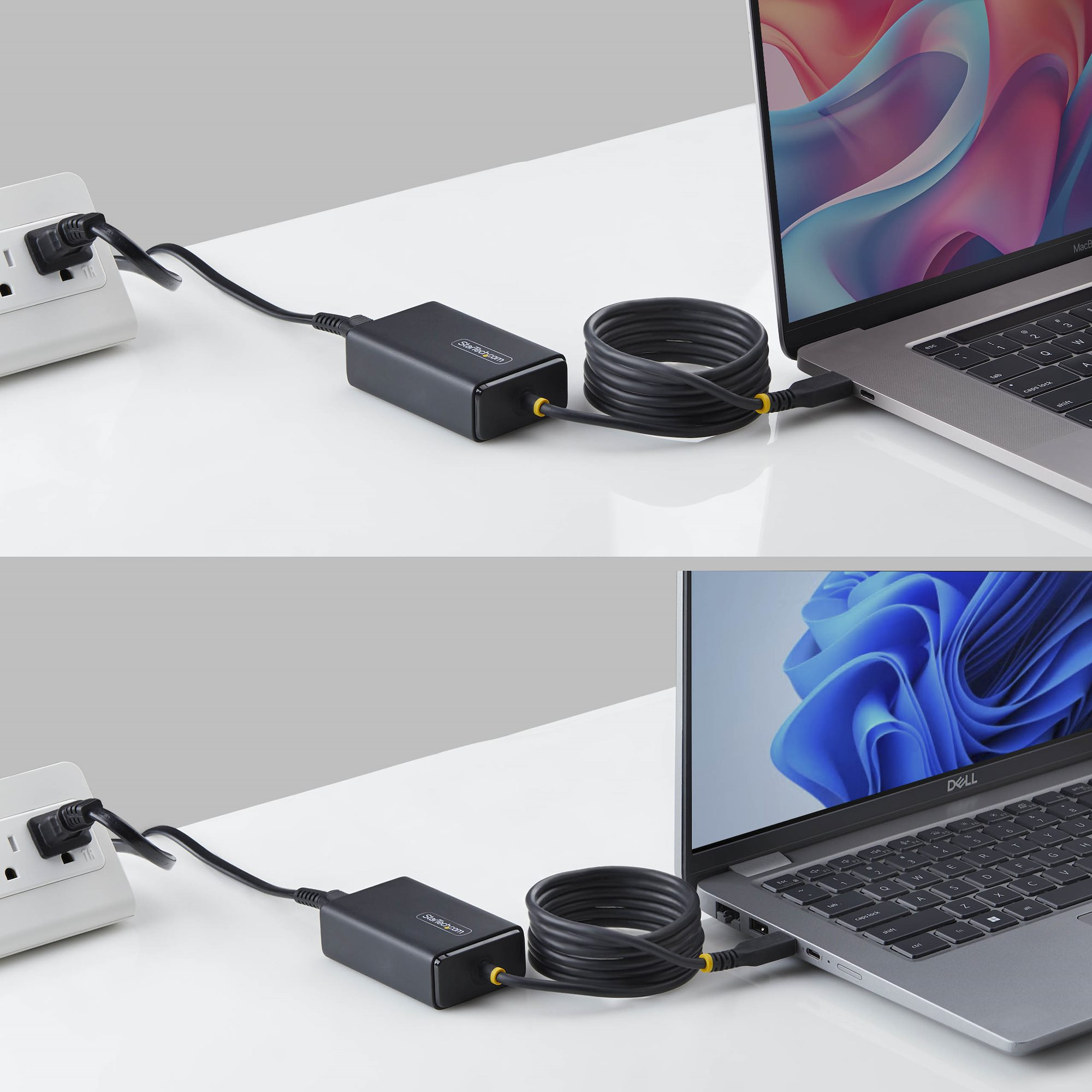 StarTech.com 65W USB-C Laptop Charger with 5ft (1.5m) Tethered USB-C Cable, Power Adapter Brick for Dell, XPS, HP ProBook, MacBook Pro, Microsoft Surface Pro – image 3