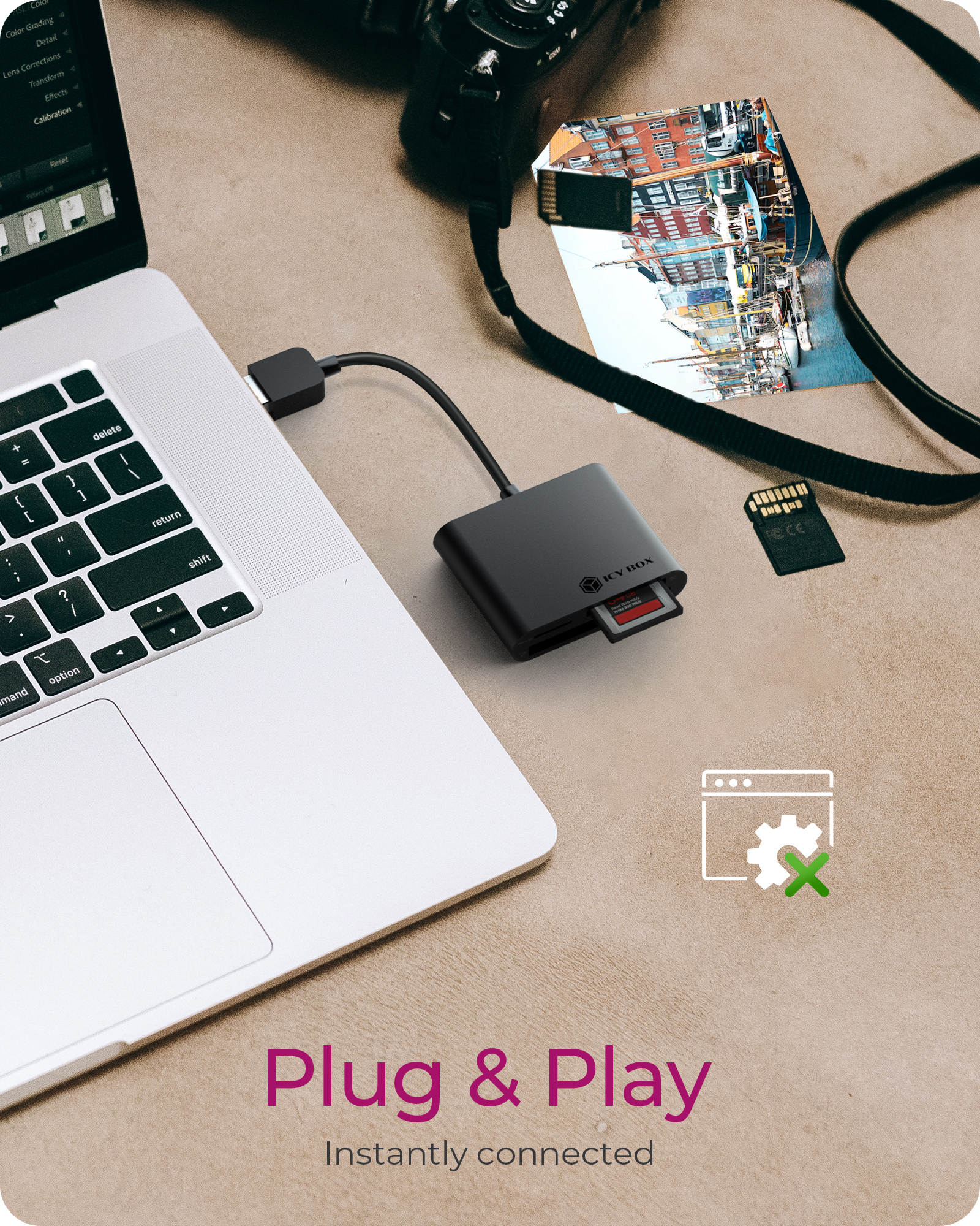 ICY BOX IB-CR301-U3 card reader USB 3.2 Gen 1 (3.1 Gen 1) Black – image 8