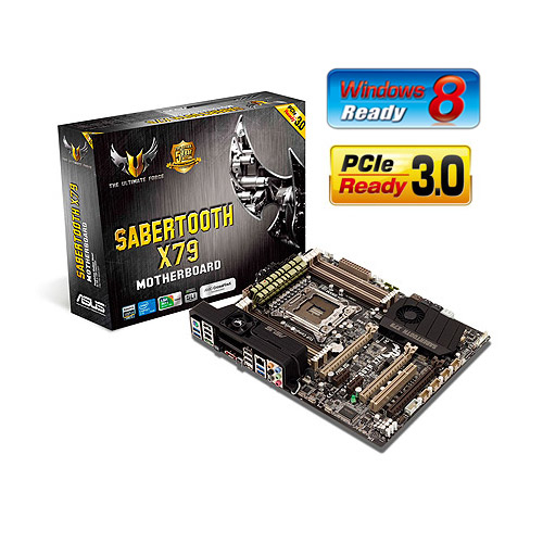 Intel i7 3820 ASUS SABERTOOTH X79 CPUファン Specs ASUS SABERTOOTH X79 Intel X79 LGA 2011 (Socket R) ATX