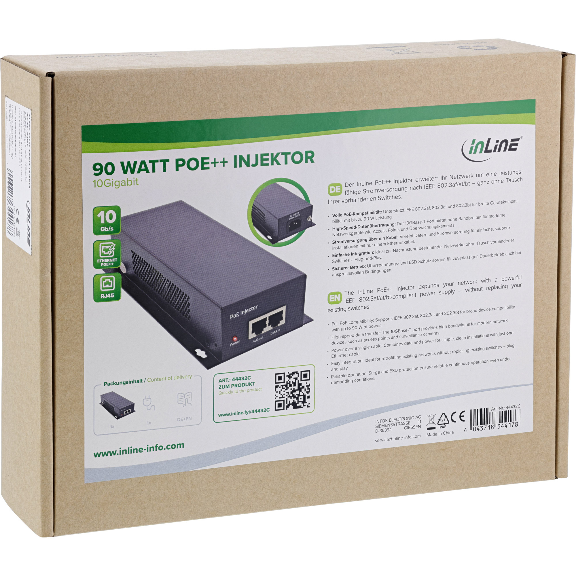 InLine 44432C PoE adapter 10 Gigabit Ethernet – image 4