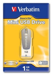 Verbatim Mini Store 'n' Go USB 2.0 Drive 1GB