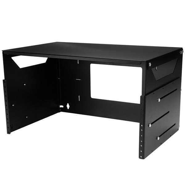 StarTech.com 2-Post 4U Open Frame Wall Mount Network Rack with Built-in Shelf, Wall Mount Data Rack with Adjustable Depth for AV / Computer / IT Equipment, Smal – image 5