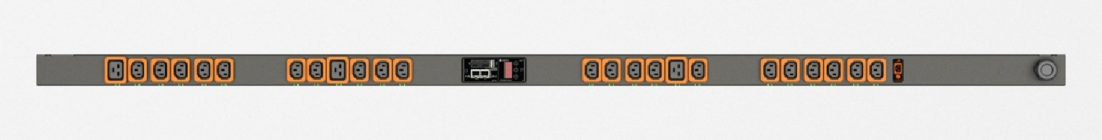 Vertiv MNR3EGB0-24PK33-2TL56A0A10-S-A power distribution unit (PDU) 24 AC outlet(s) 0U Black