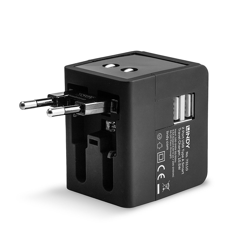 Lindy 2 Port USB Type A Smart Travel Charger – image 5