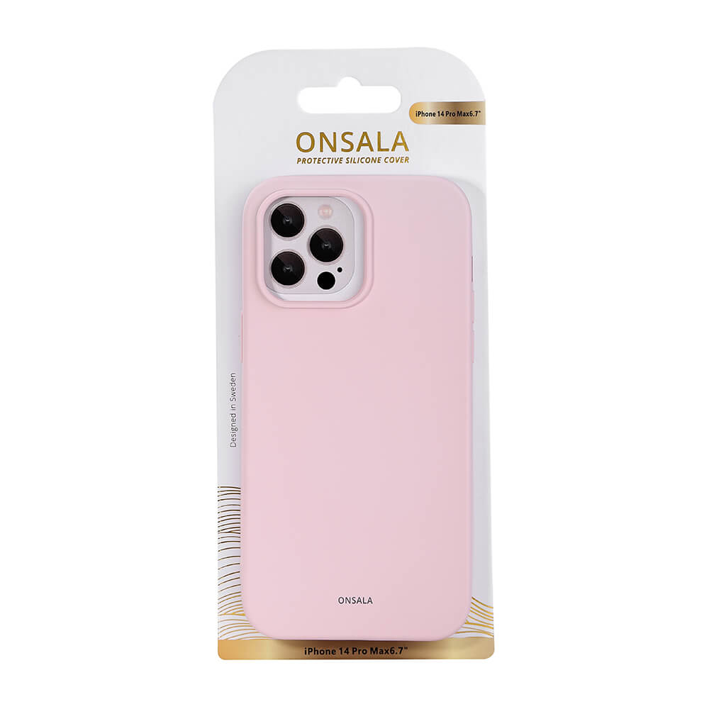 Onsala Phone Case Silicone Chalk Pink - iPhone 14 Pro Max – image 2