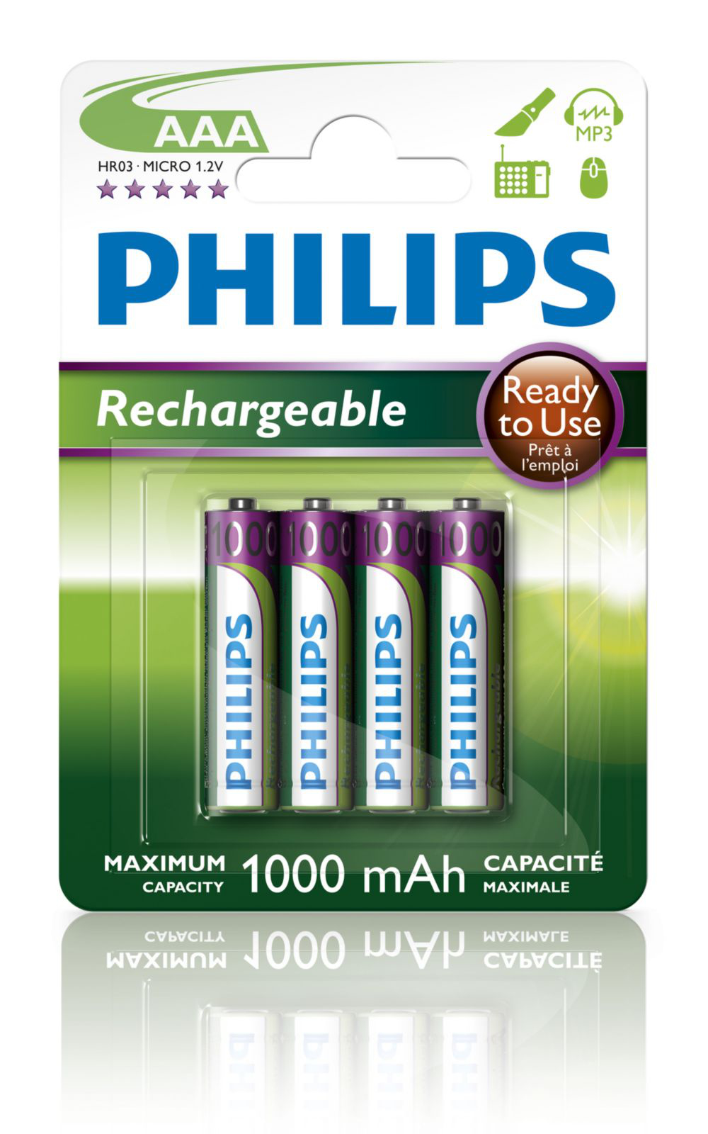 Philips Rechargeables Batteri R03B4RTU10/10