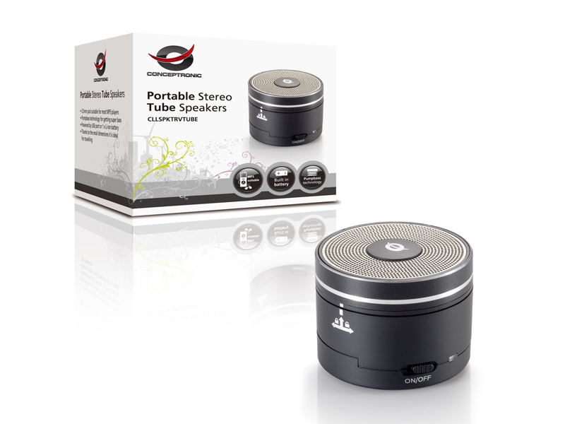 Conceptronic Portable Stereo Tube Speakers image 5