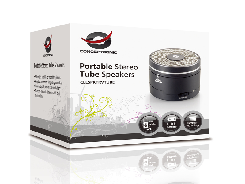 Conceptronic Portable Stereo Tube Speakers image 4