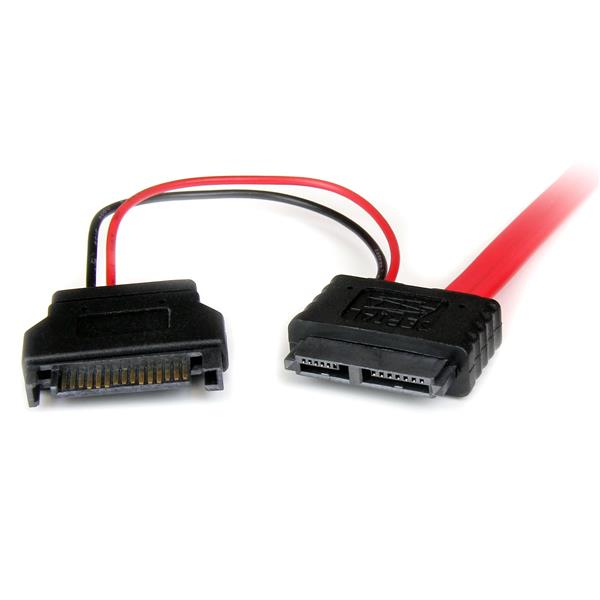 StarTech.com Adaptador Cable de 50cm SATA Slimline Línea Delgada 13 Pines a Molex Macho LP4 y SATA 2 Conexión adaptador cable 50cm SATA Slimline línea delgada