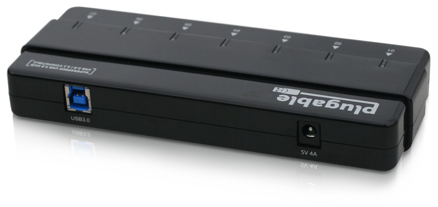 Plugable Technologies USB3-HUB7-81X interface hub 5000 Mbit/s Black – image 3