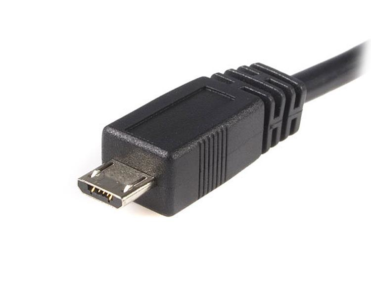 StarTech.com Cable 3m Micro USB B a USB A en uso para cargar dispositivos