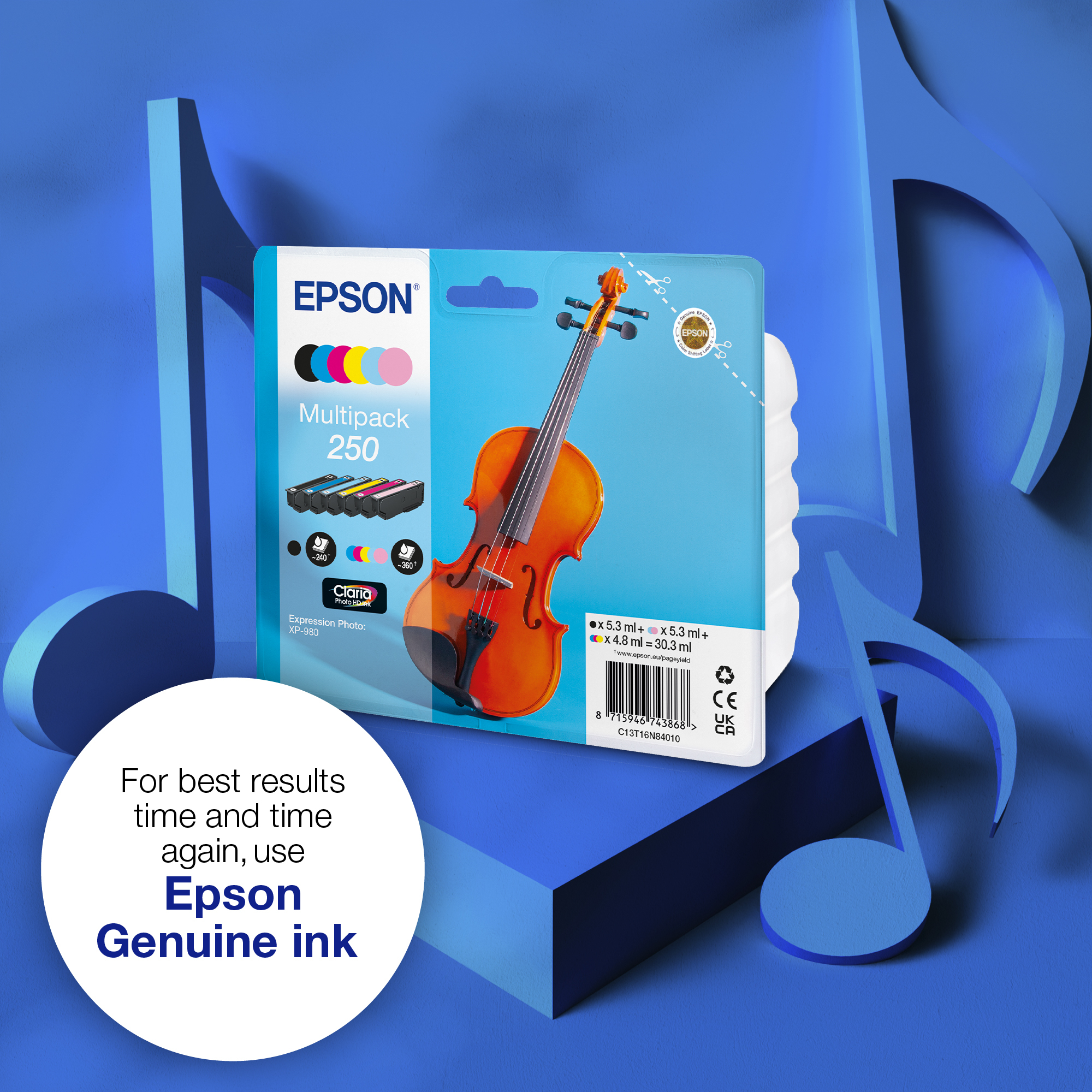 Epson Multipack 6-colours 250 Violin Claria Photo HD EasyMail Ink – image 6