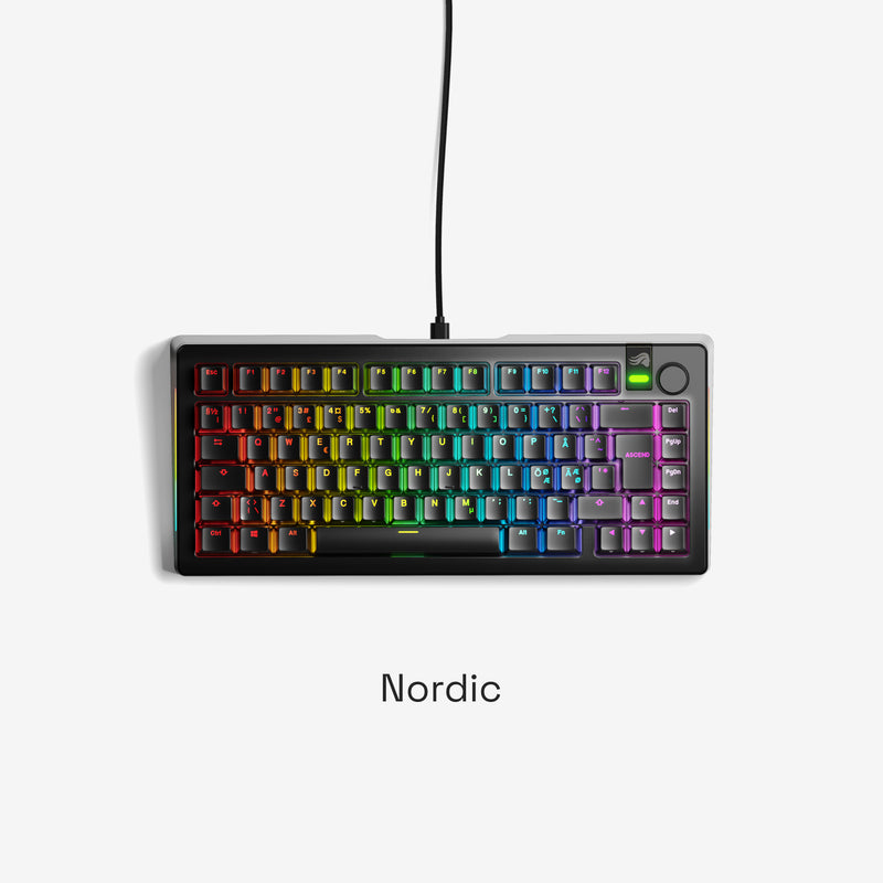 Glorious Gaming GLO-KB-GMMK3-PRO-75-PB-FOX-W-BLK-ND keyboard USB QWERTY Nordic Black – image 2