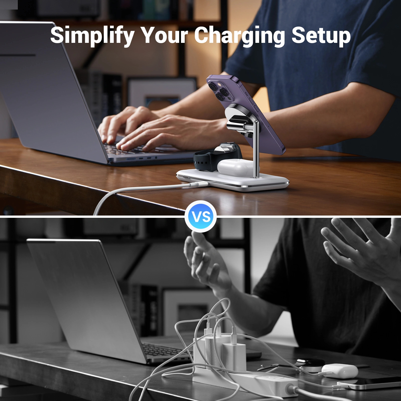 Ugreen CD278 Headphones, Smartphone, Smartwatch White AC Wireless charging Fast charging Indoor – image 8