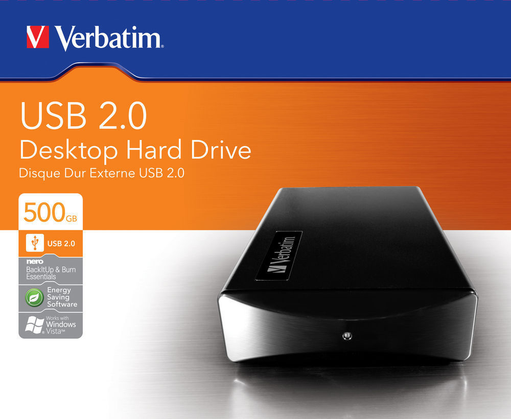 Verbatim 500GB USB2.0 external hard drive 3.5″ USB 2.0 Black image 4