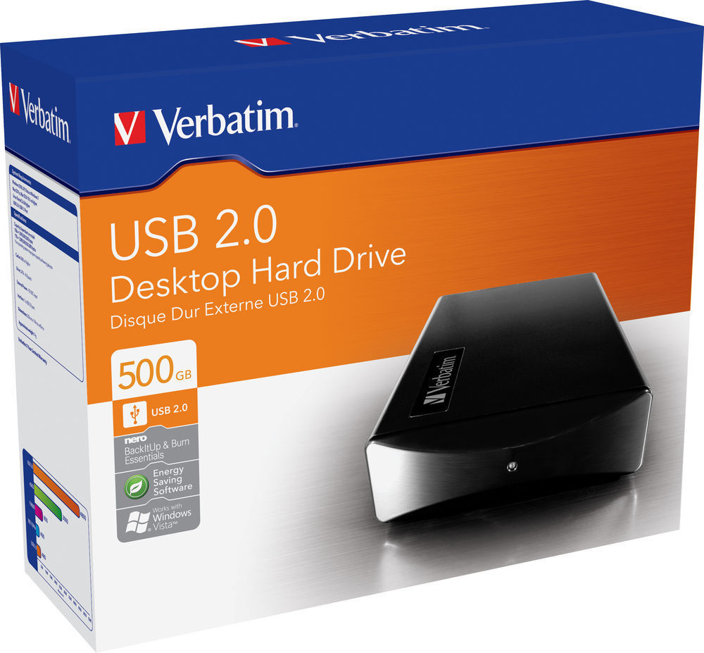 Verbatim 500GB USB2.0 external hard drive 3.5″ USB 2.0 Black image 5