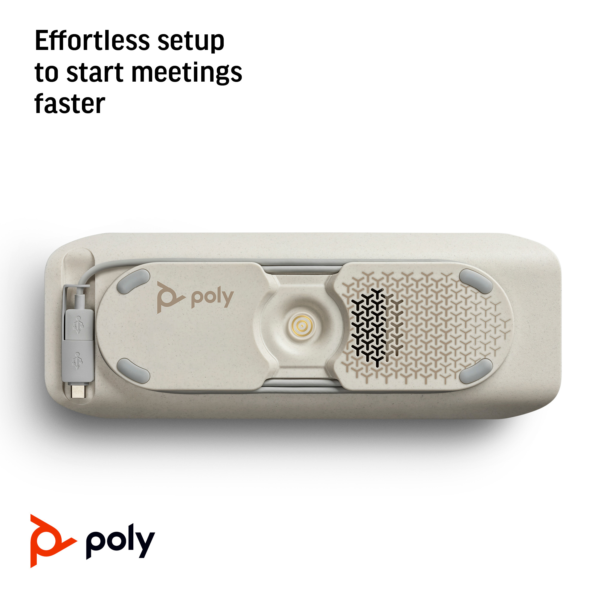 HP Poly Sync 40+ Microsoft Teams Certified USB-A USB-C Speakerphone +BT700 USB-A Adapter. Product colour: Silver, Windows 