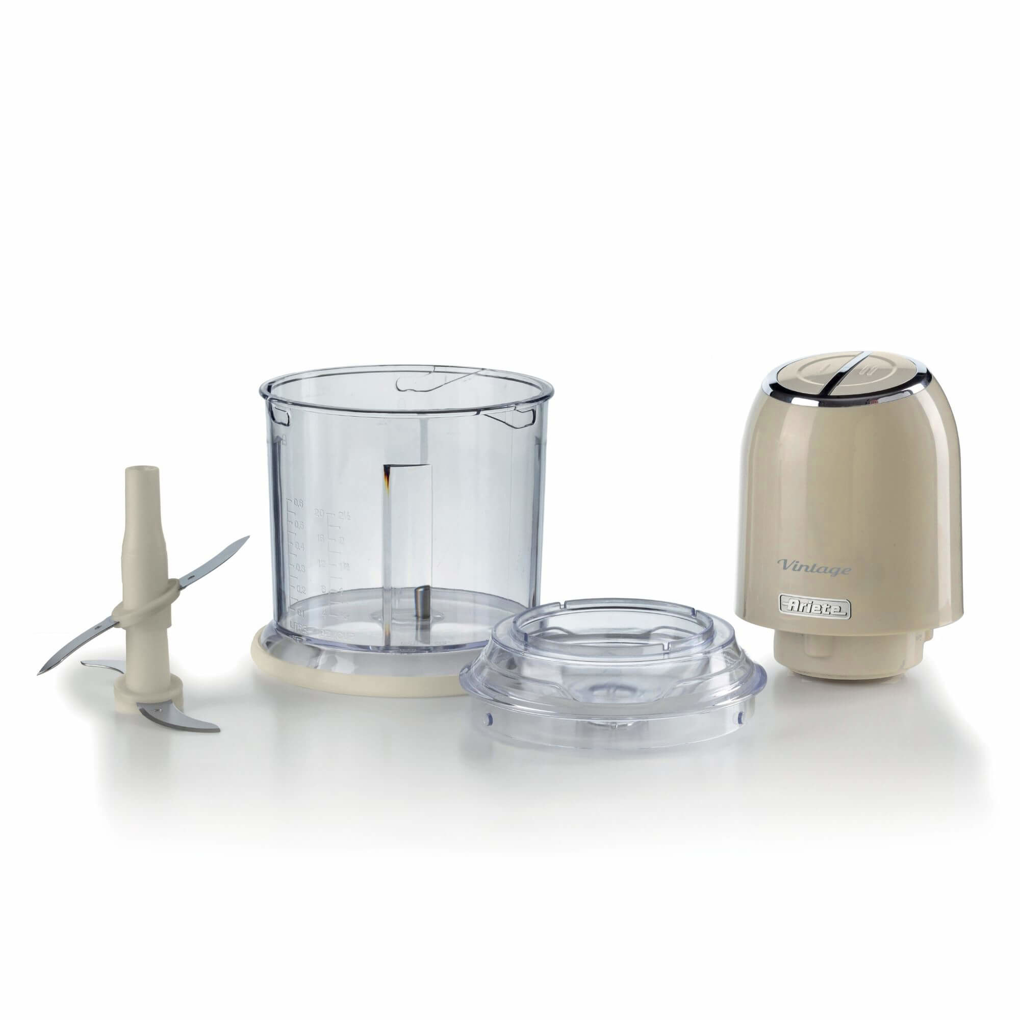 Ariete 438, Vintage Chopper, Chopper and Ice Crusher, 2 speeds, 4 stainless steel blades, 600 ml graduated cup – image 9