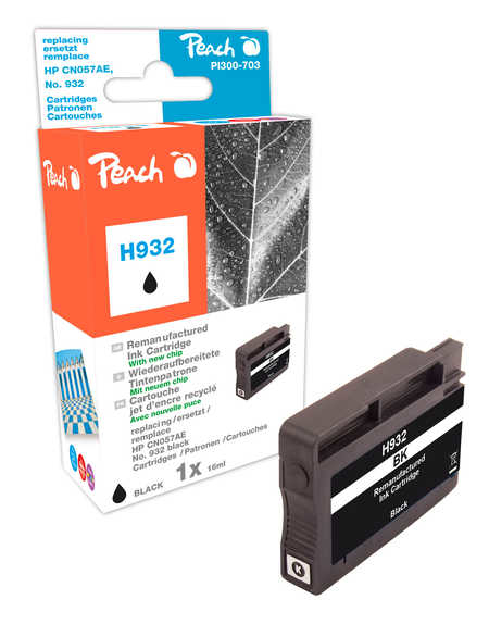Peach PI300-703 ink cartridge 1 pc(s) Compatible Black