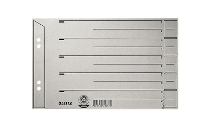 Leitz 16560085 divisore Cartoncino Grigio 1 pz