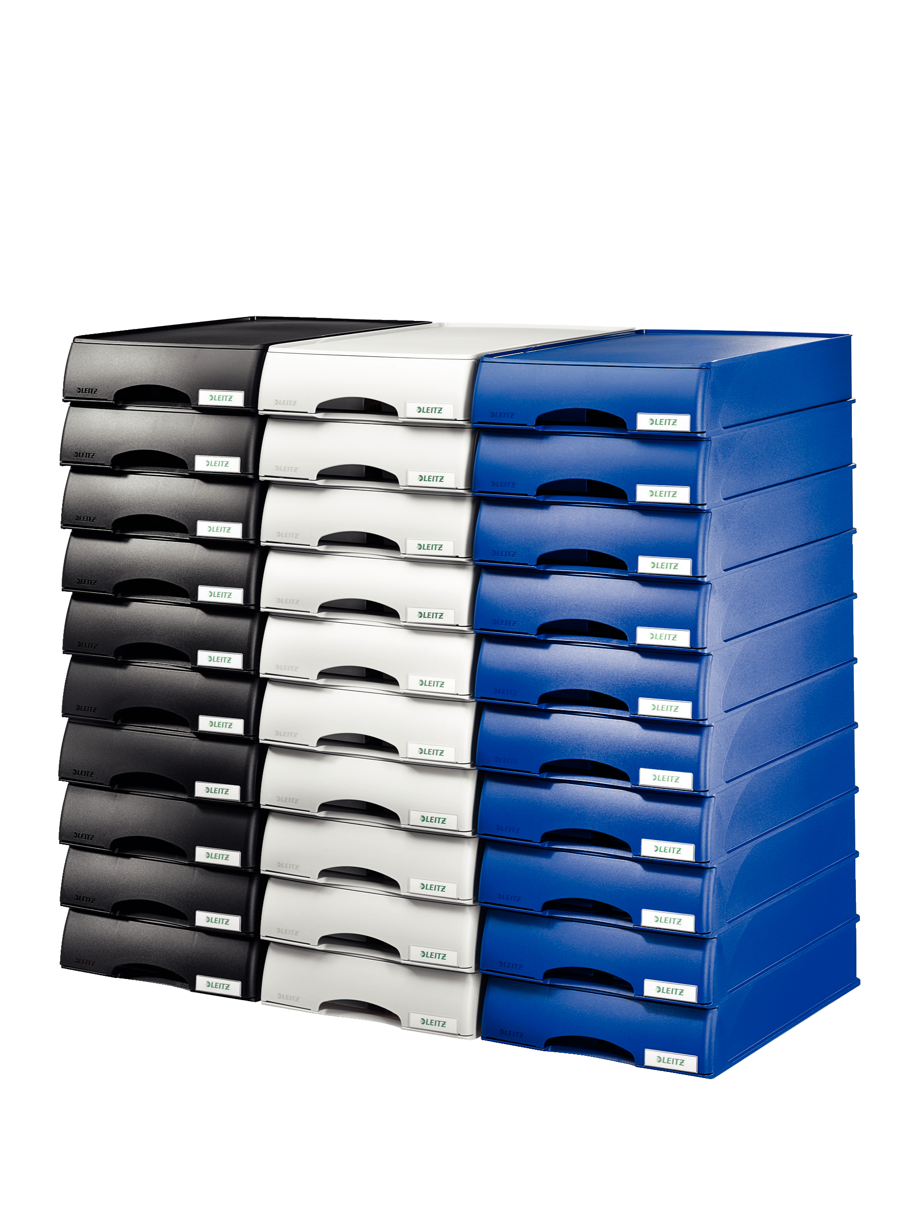 صورة وحدة أدراج لترتيب الأوراق Leitz Letter Tray Drawer Unit Plus، أزرق، A4، بلاستيك