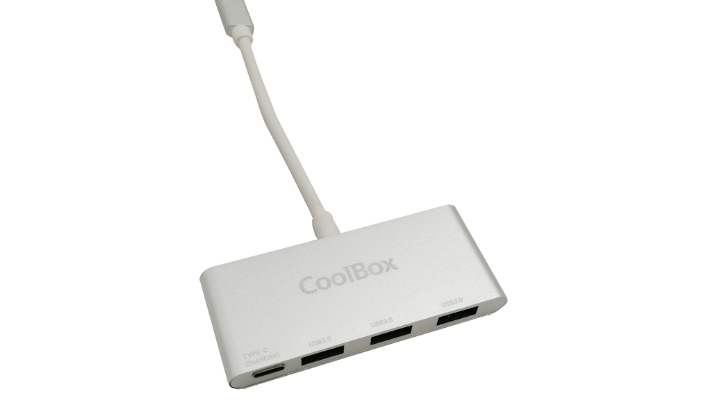 CoolBox COO-HUC3U3PD interface hub USB 3.2 Gen 1 (3.1 Gen 1) Type-C 5000 Mbit/s Aluminium – image 1