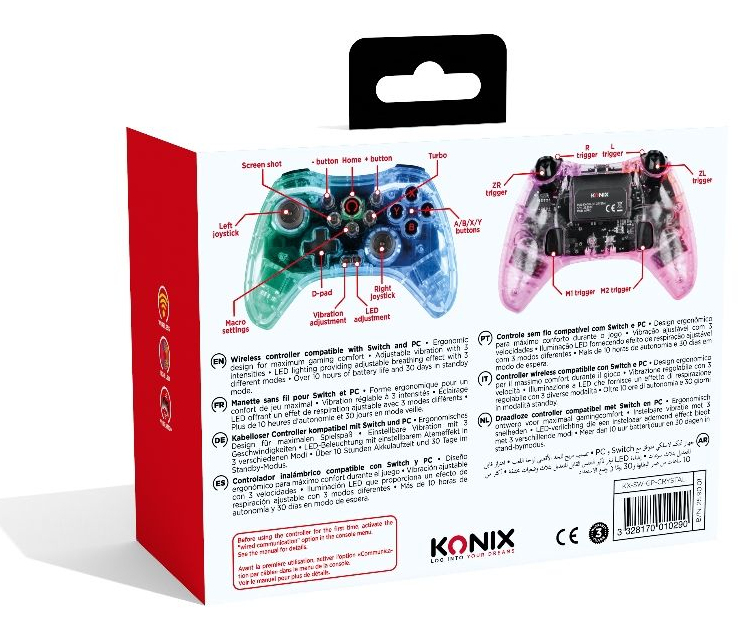 Konix Crystal Transparent USB Gamepad Analogue / Digital Nintendo Switch, PC – image 2