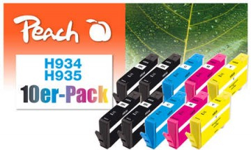 Peach 0F319988 ink cartridge 10 pc(s) Compatible Standard Yield Black, Cyan, Magenta, Yellow