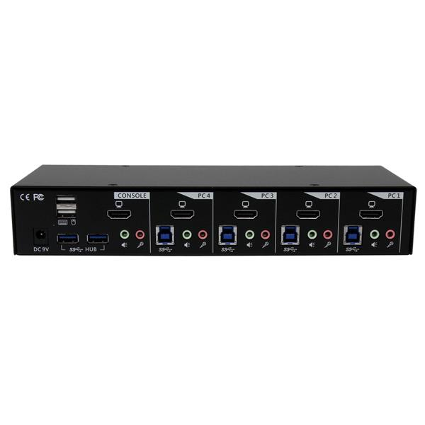StarTech.com 4 Port SuperSpeed USB 3.0 HDMI® KVM Switch with Audio and Cables – image 2