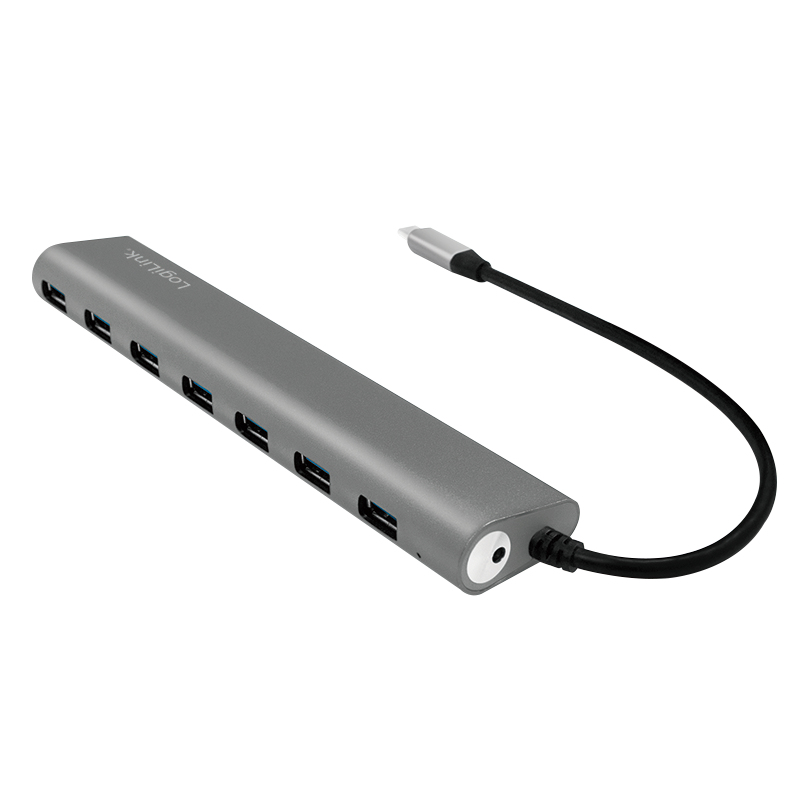 LogiLink UA0310 interface hub USB 3.2 Gen 1 (3.1 Gen 1) Type-C 5000 Mbit/s Grey – image 2