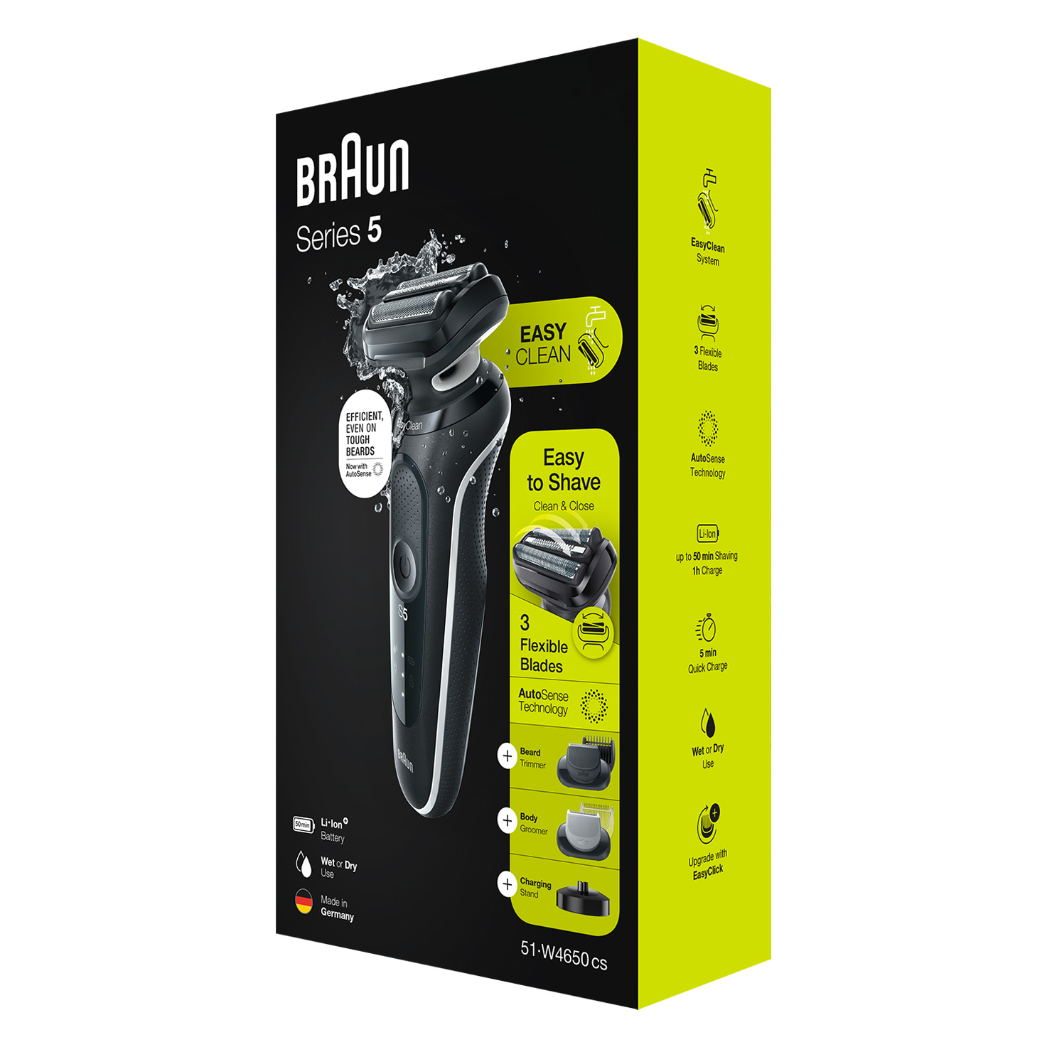 Braun Series 5 51-W4650CS men's shaver Foil shaver Trimmer White – image 3