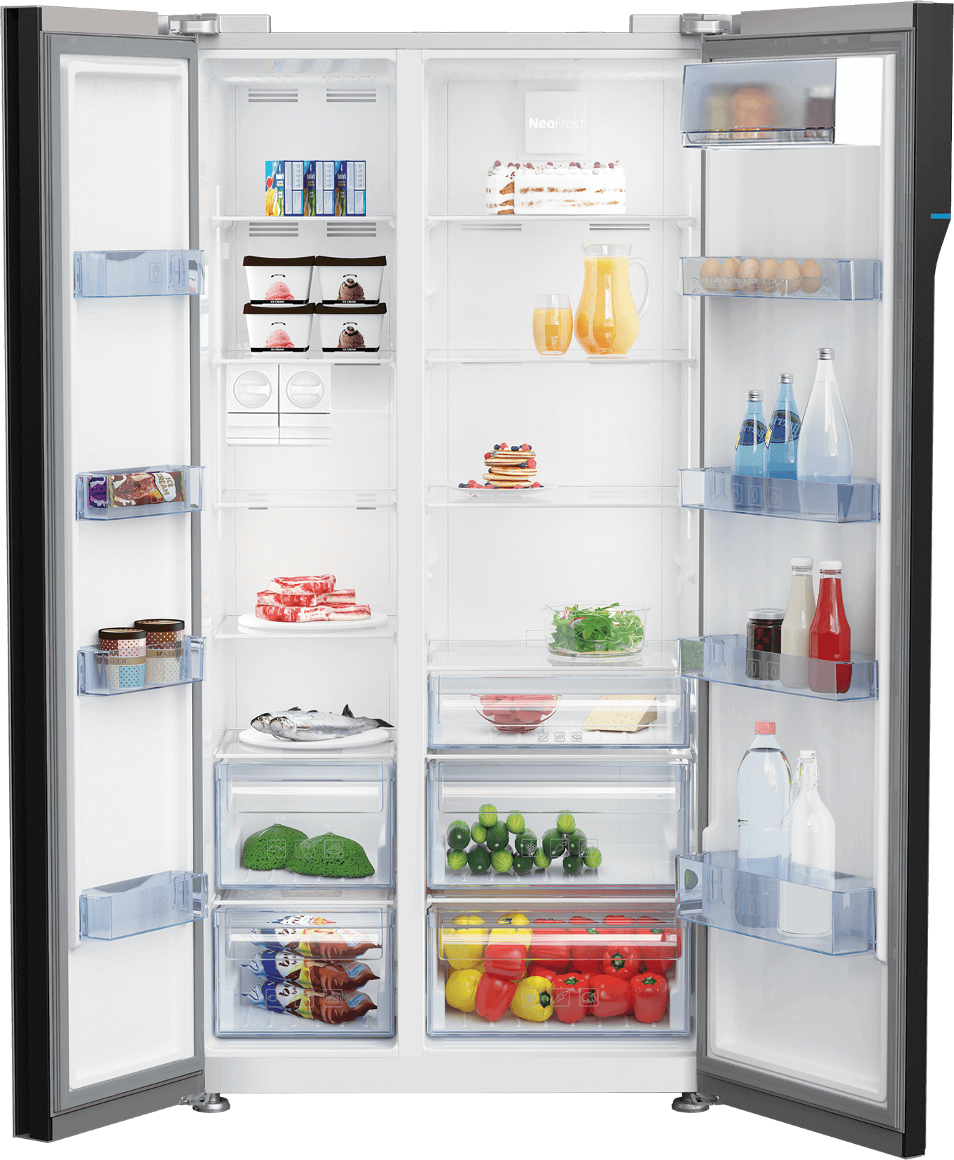 Beko GN163122X side-by-side refrigerator Freestanding – image 3