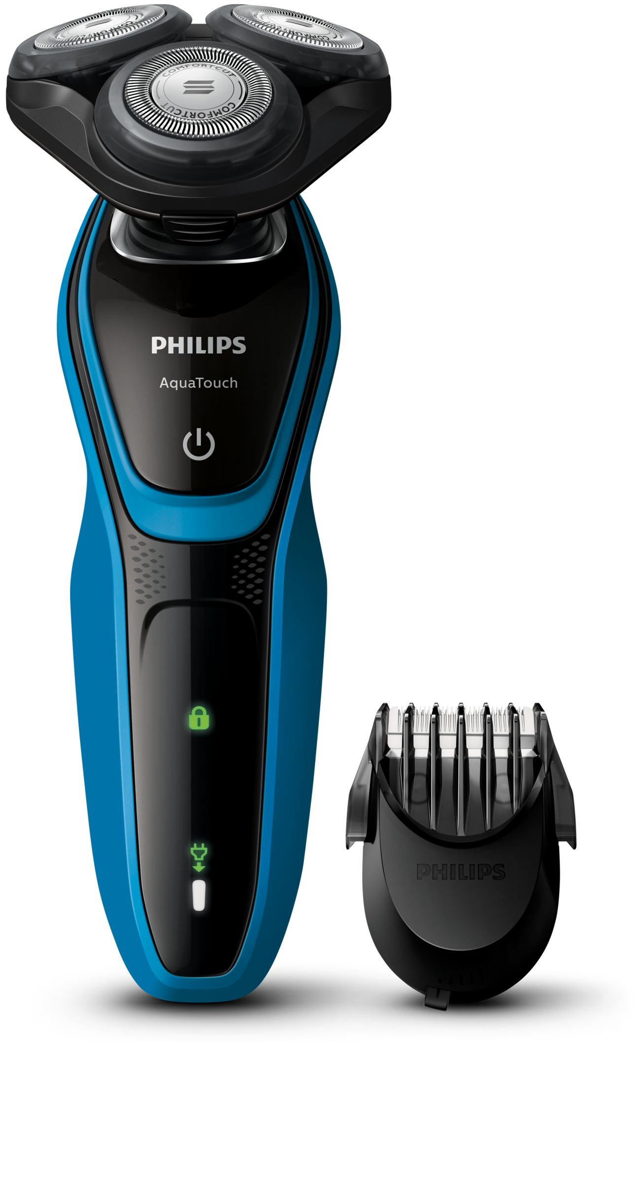 Philips AquaTouch S5071/57 men's shaver Rotation shaver Black, Blue