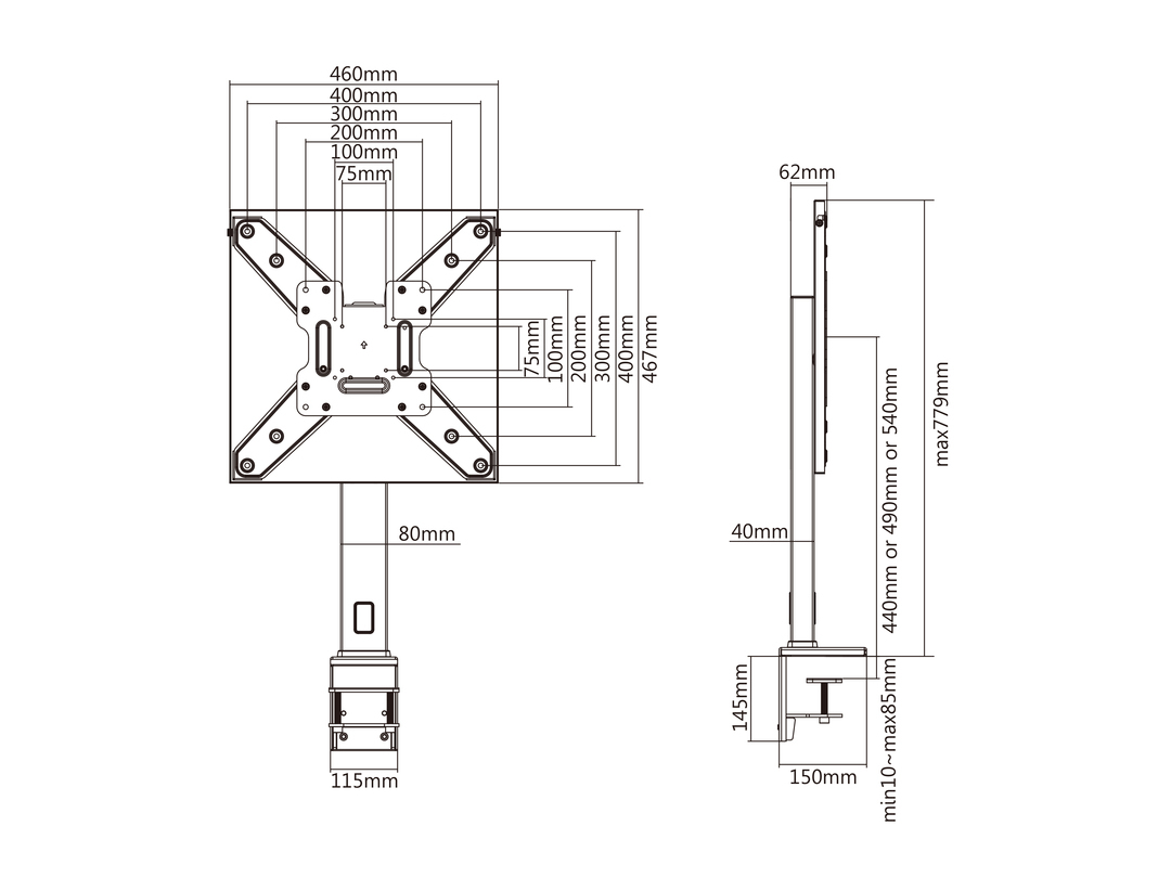 Multibrackets M Deskmount XL Black – image 9