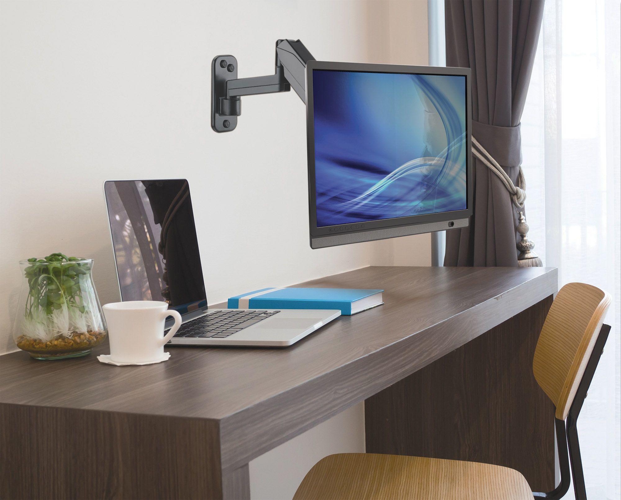 Manhattan Wall Mount for TV & Monitors (Spring Arm 3 pivots), For screens – image 7