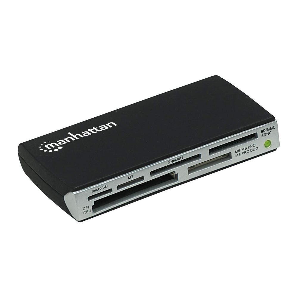 Manhattan USB-A Multi-Card Reader/Writer, 480 Mbps (USB 2.0), 60-in-1, Hi-Speed USB, Windows or Mac, Black, Three Year Warranty, Blister – image 2