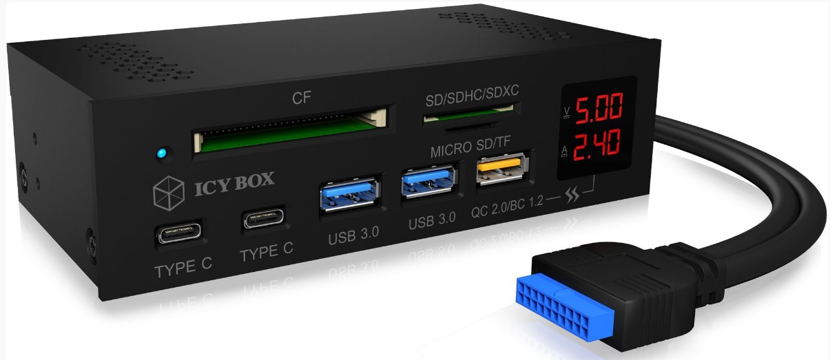 ICY BOX IB-873 card reader SATA Internal Black