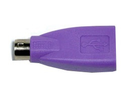 CHERRY 6171784 kabelomvandlare (hane/hona) PS/2 USB A Violett