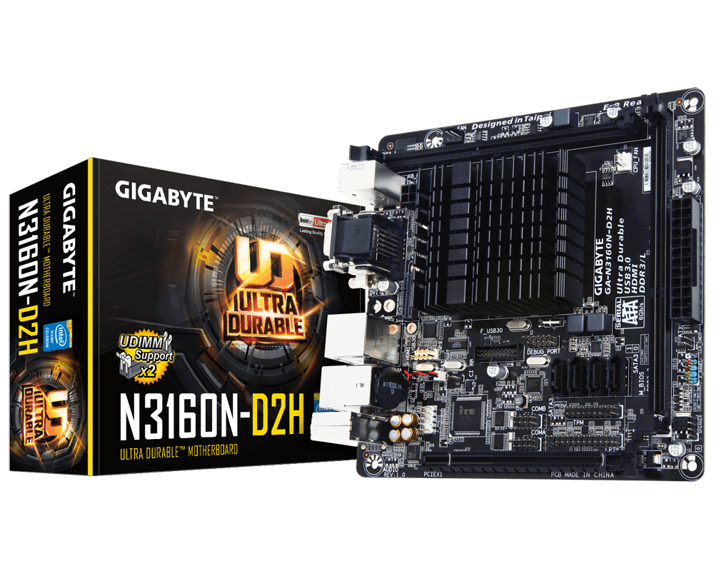 GIGABYTE GA-N3160N-D2H motherboard BGA 1170 mini ITX – image 5