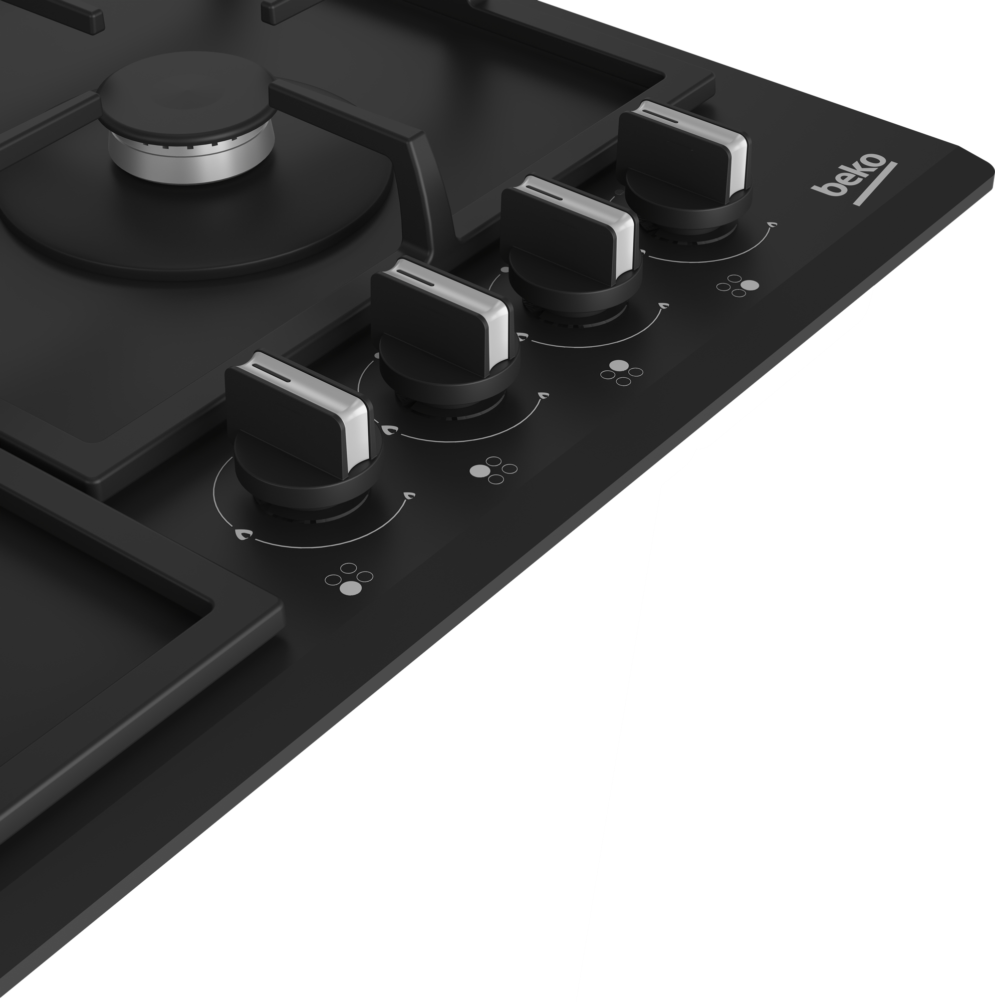 Beko 8770223200 hob Black Gas – image 4