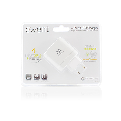 Ewent EW1216 mobile device charger Universal White AC Indoor – image 3