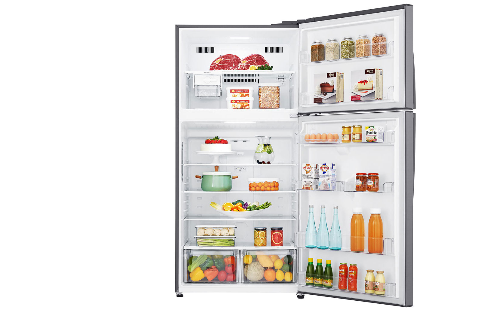 LG GR-C802HLCU fridge-freezer Freestanding Stainless steel – image 3