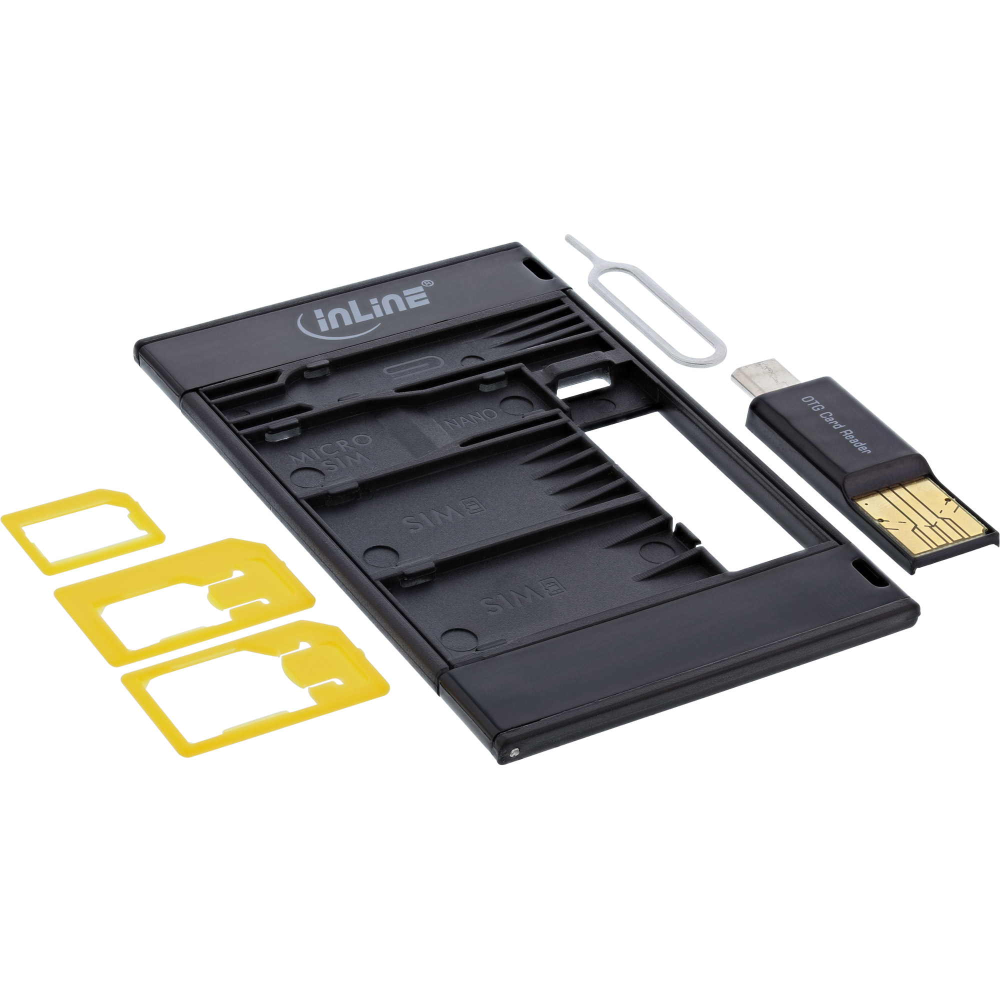 InLine SIM-BOX Sim Card Adapter & Supply Case with otg cardreader – image 3