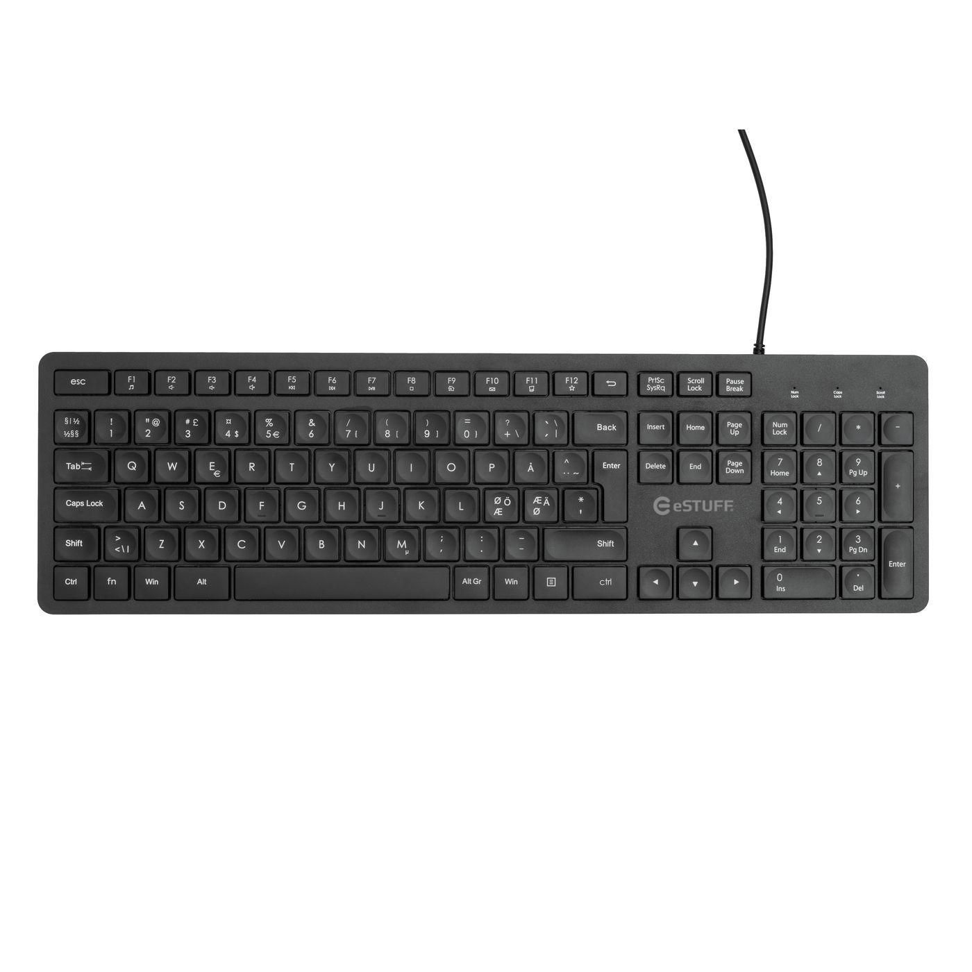 eSTUFF GLB211102 keyboard Office USB QWERTY Nordic Black – image 2